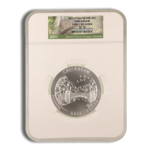 2011-P 5 oz ATB Chickasaw Silver Coin NGC SP70