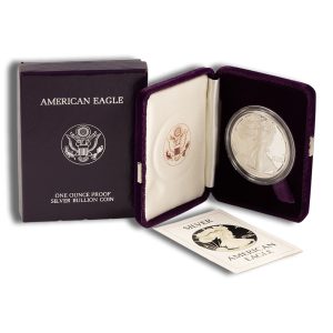 1988-S Proof Silver Eagle with Box & COA